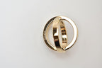 Hermes Scarf Ring Cosmos Bijouterie Fantaisie Gold Metal — view 3