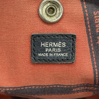 Hermes Tote Garden Party PM Bolduc Ribbon Toile Ash Black Silver — view 5