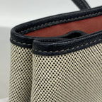 Hermes Tote Garden Party PM Bolduc Ribbon Toile Ash Black Silver — view 7