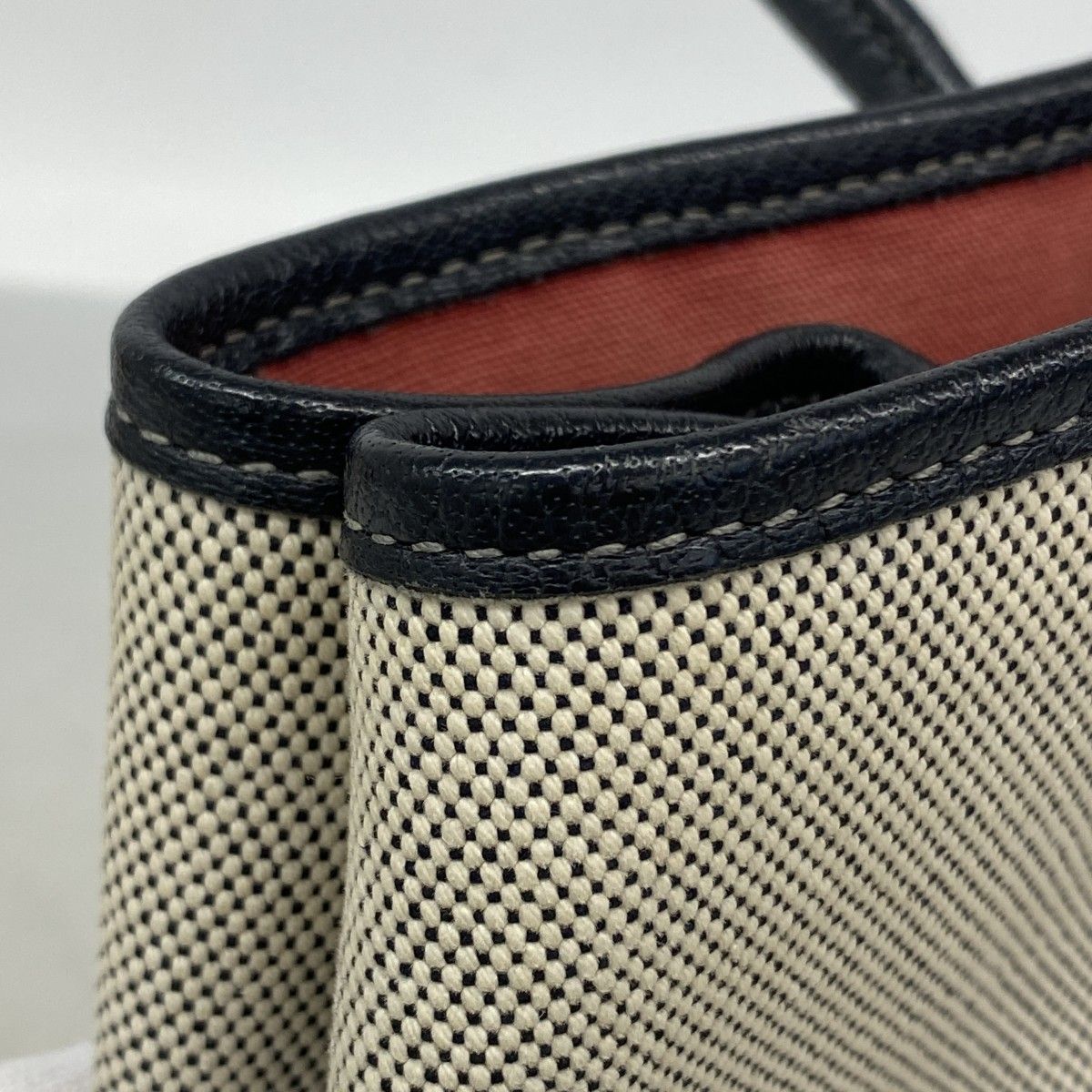 Hermes Tote Garden Party PM Bolduc Ribbon Toile Ash Black Silver — view 7
