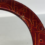 Dior Handbag Trotter Leather Red Silver 2-Way — view 8