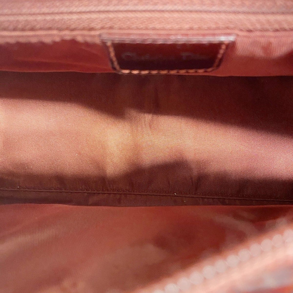 Dior Handbag Trotter Leather Red Silver 2-Way — view 4