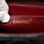 Chanel Shoulder Bag Maxi Quilted Lambskin Black Gold — view 5