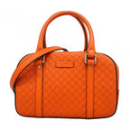 Gucci Handbag Micro Guccissima Leather Orange Champagne Gold 2-Way