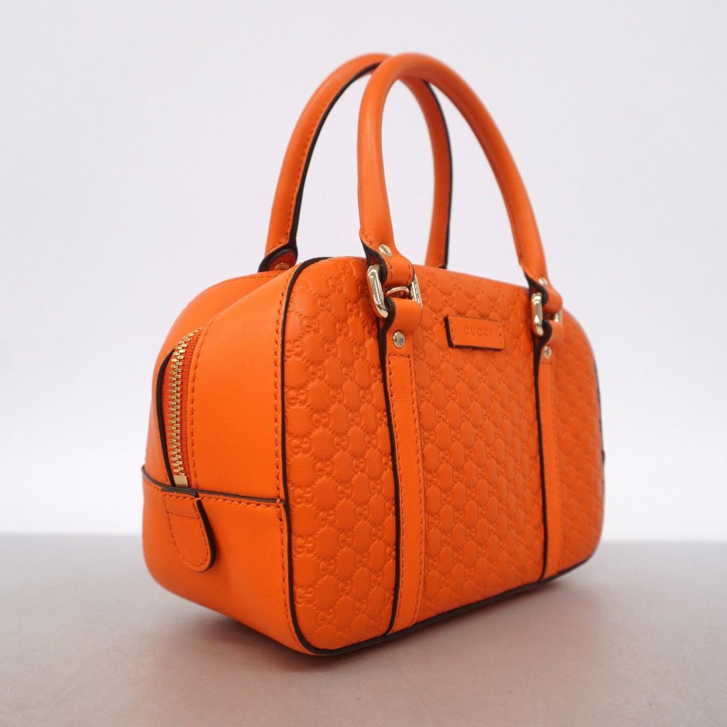 Gucci Handbag Micro Guccissima Leather Orange Champagne Gold 2-Way — view 2
