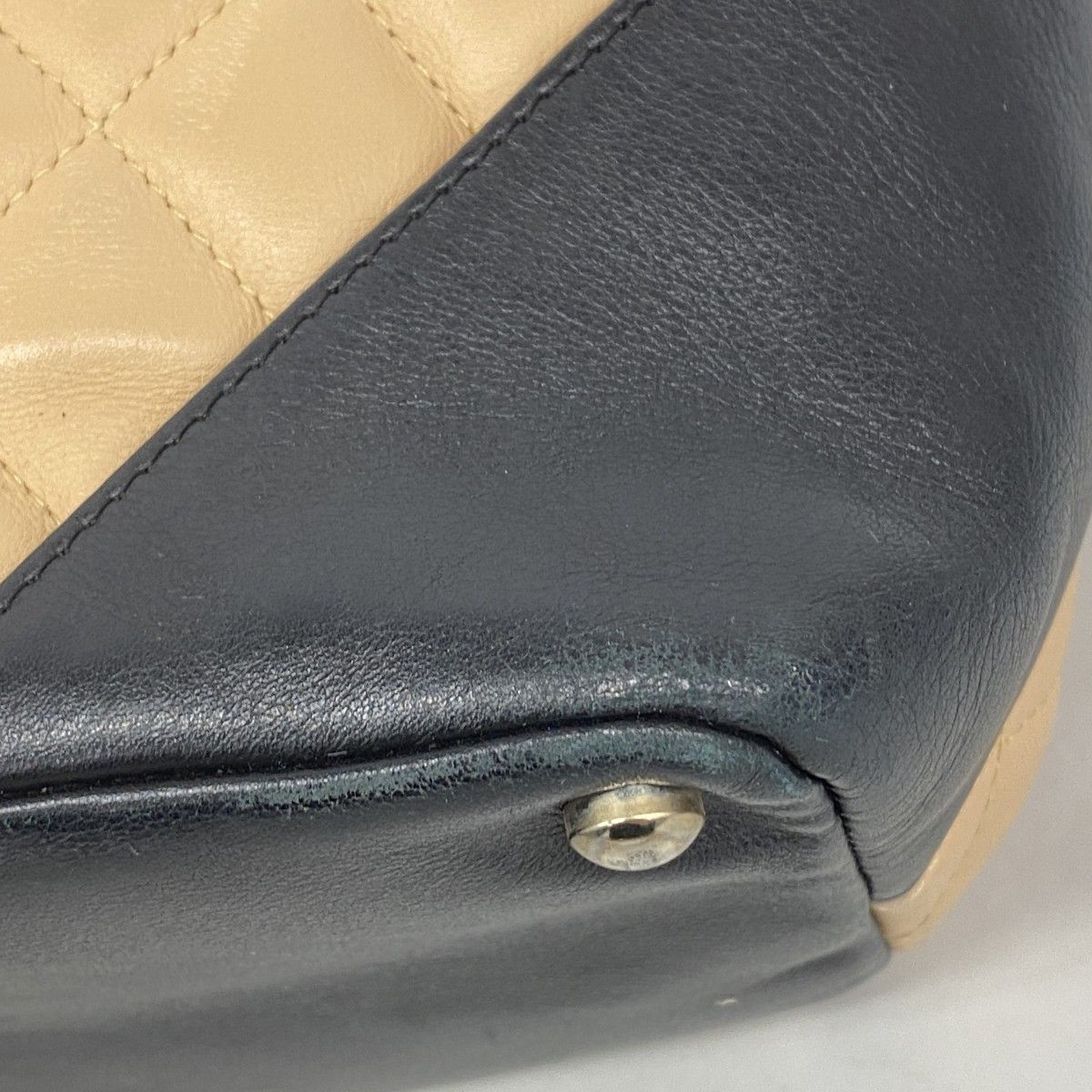 Chanel Tote Cambon Lambskin Brown Black Silver — view 8