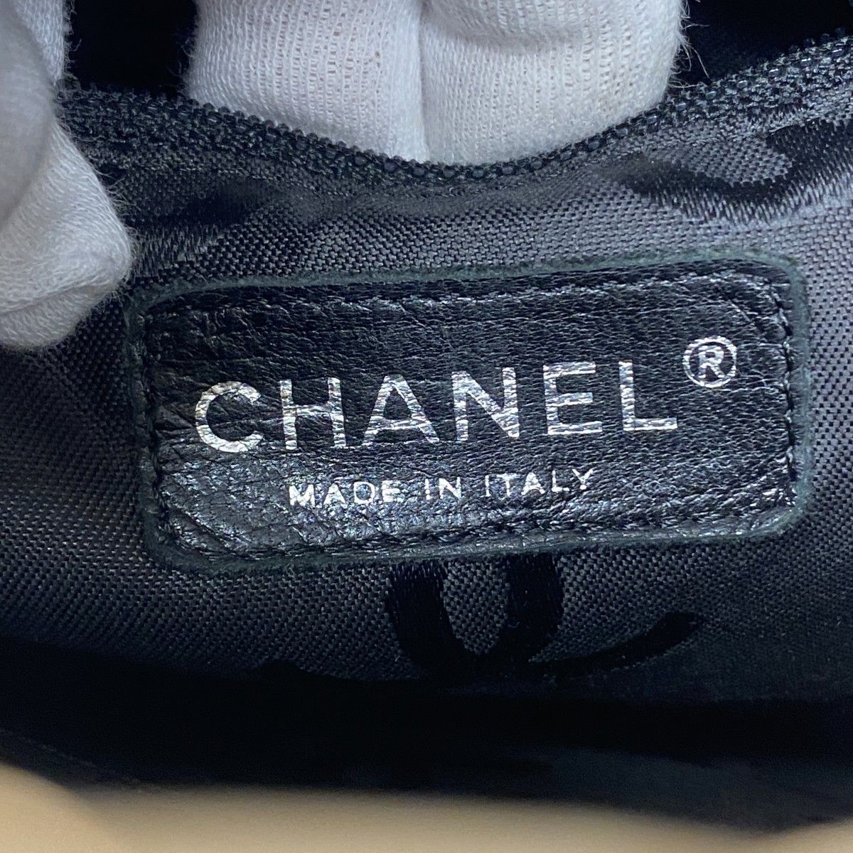 Chanel Tote Cambon Lambskin Brown Black Silver — view 5