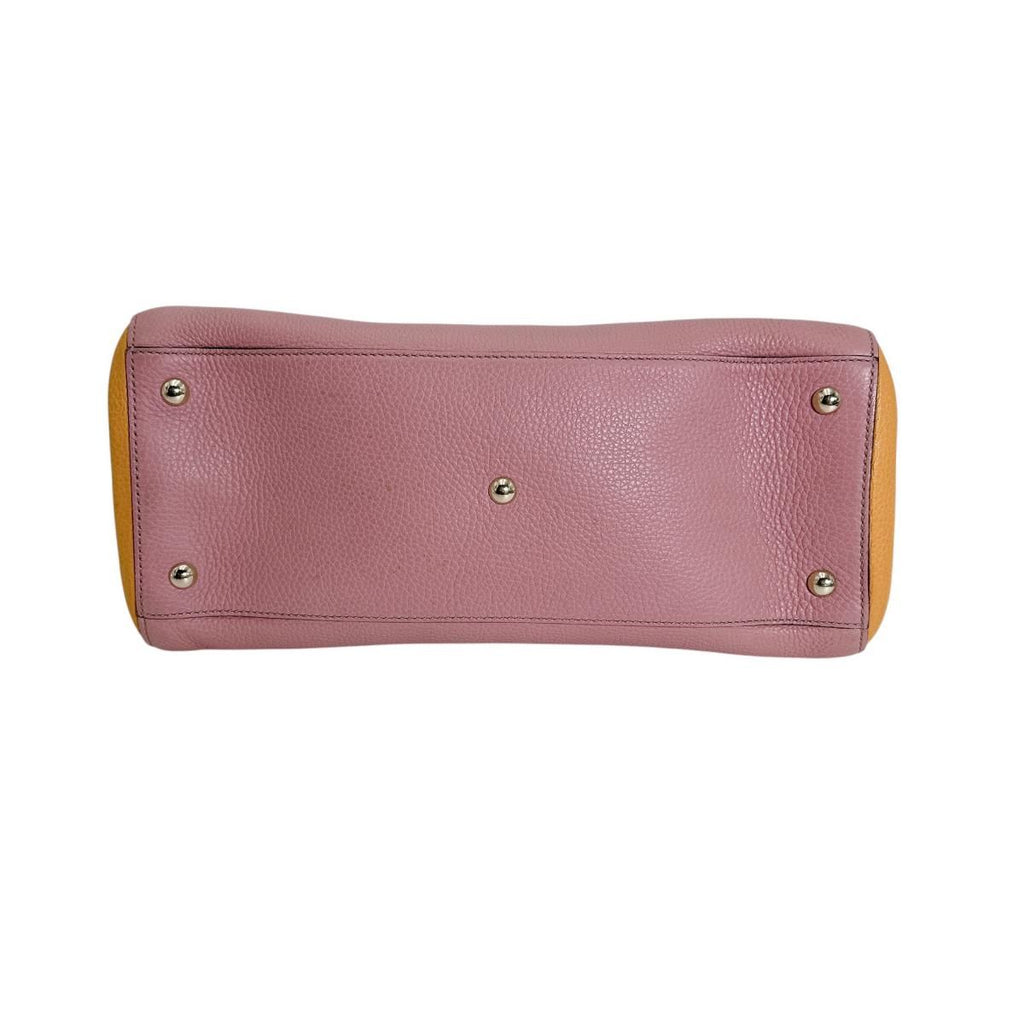 Gucci Bicolor 2-Way Bag Bamboo Handbag Pink — view 4