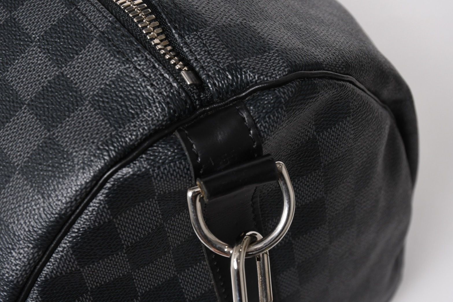 Louis Vuitton Keepall Bandouliere 55 Boston Bag Damier Graphite Black — view 5