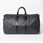 Louis Vuitton Keepall Bandouliere 55 Boston Bag Damier Graphite Black — view 2