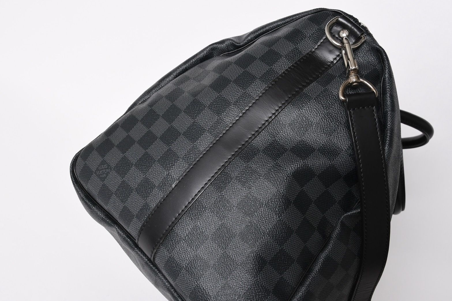 Louis Vuitton Keepall Bandouliere 55 Boston Bag Damier Graphite Black — view 7