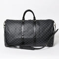 Louis Vuitton Keepall Bandouliere 55 Boston Bag Damier Graphite Black