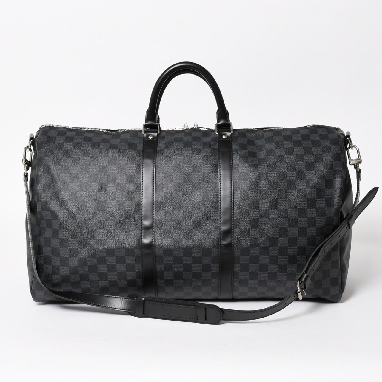 Louis Vuitton Keepall Bandouliere 55 Boston Bag Damier Graphite Black