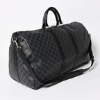 Louis Vuitton Keepall Bandouliere 55 Boston Bag Damier Graphite Black — view 3