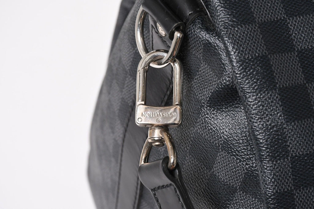 Louis Vuitton Keepall Bandouliere 55 Boston Bag Damier Graphite Black — view 4