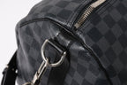 Louis Vuitton Keepall Bandouliere 55 Boston Bag Damier Graphite Black — view 6