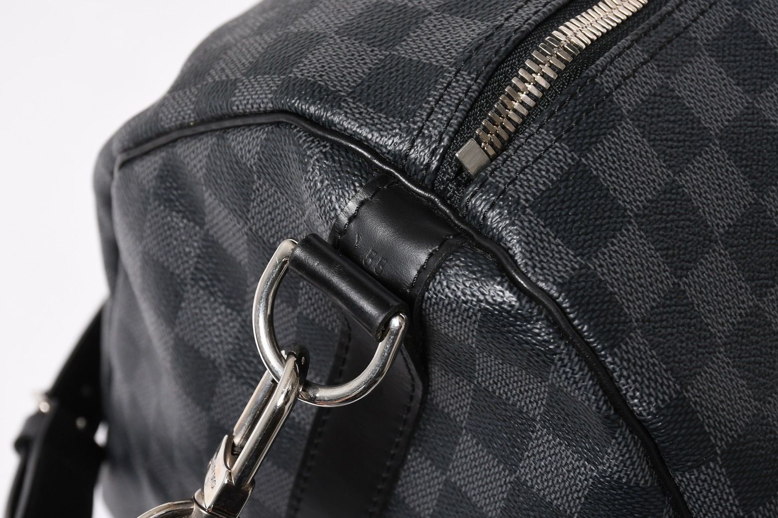 Louis Vuitton Keepall Bandouliere 55 Boston Bag Damier Graphite Black — view 6