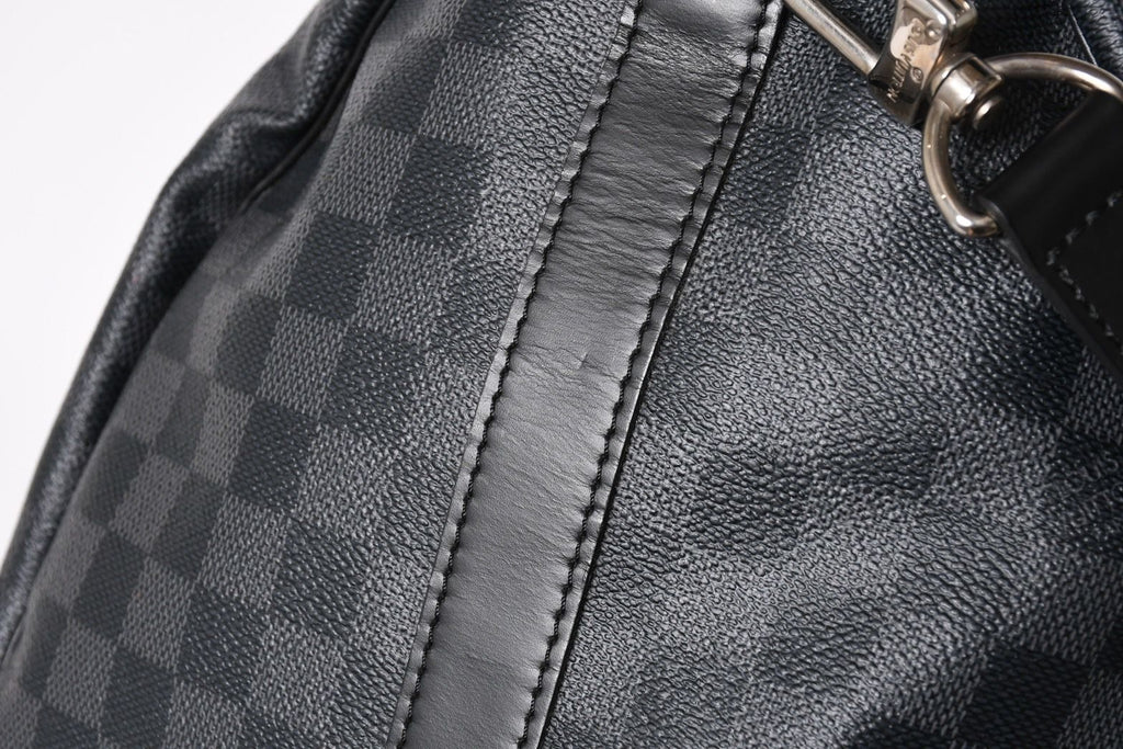 Louis Vuitton Keepall Bandouliere 55 Boston Bag Damier Graphite Black — view 8