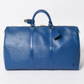 Louis Vuitton Boston Bag Epi Keepall 50 Blue Leather