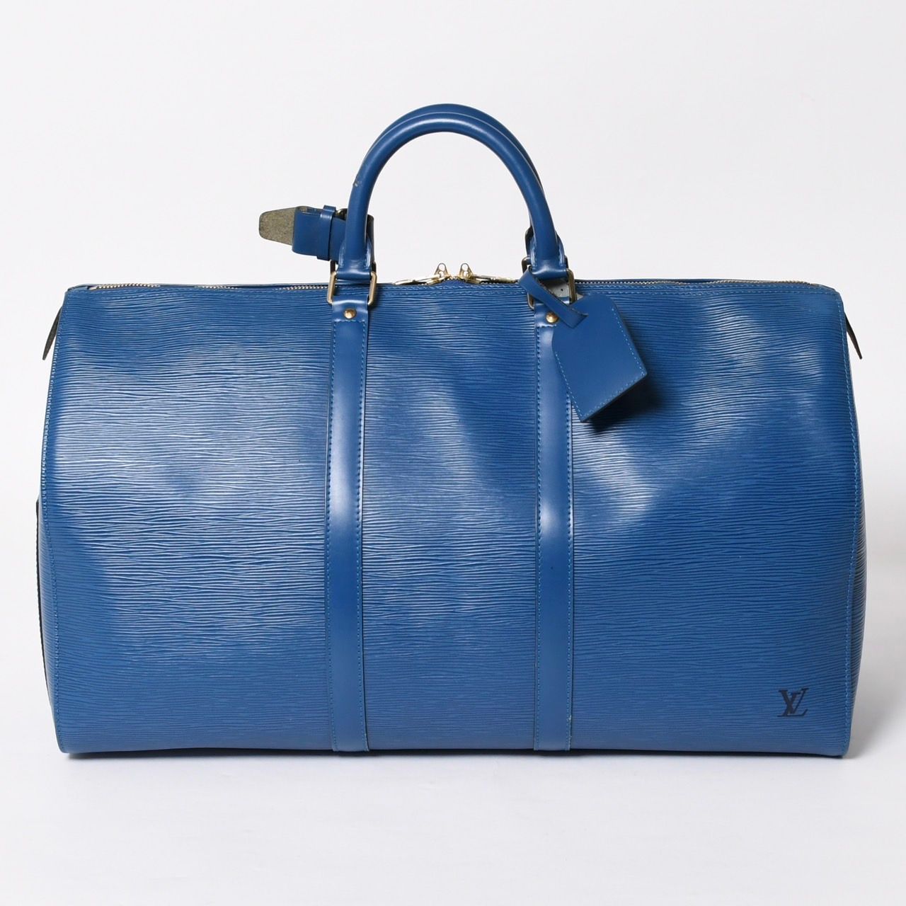 Louis Vuitton Boston Bag Epi Keepall 50 Blue Leather