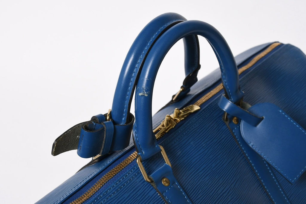 Louis Vuitton Boston Bag Epi Keepall 50 Blue Leather — view 7