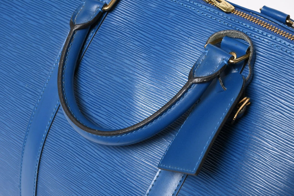 Louis Vuitton Boston Bag Epi Keepall 50 Blue Leather — view 8