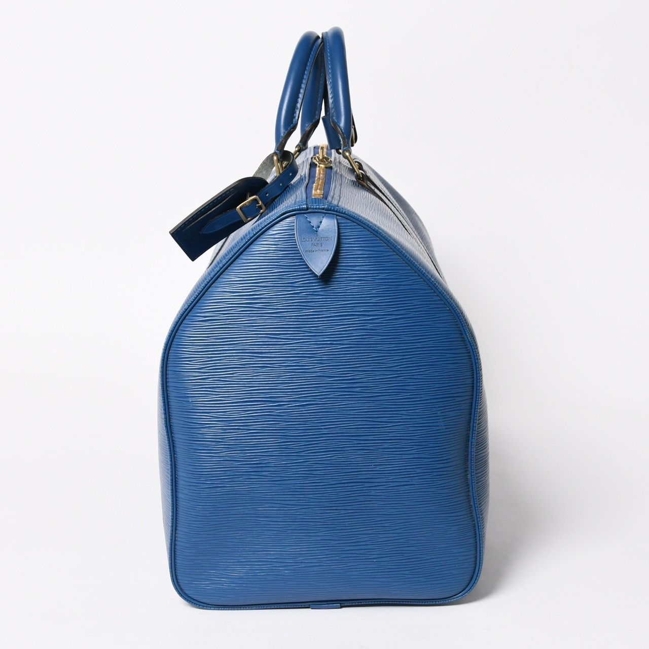 Louis Vuitton Boston Bag Epi Keepall 50 Blue Leather — view 4