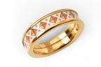 Hermes Ring Collier de Chien PM FI 54 Gold White