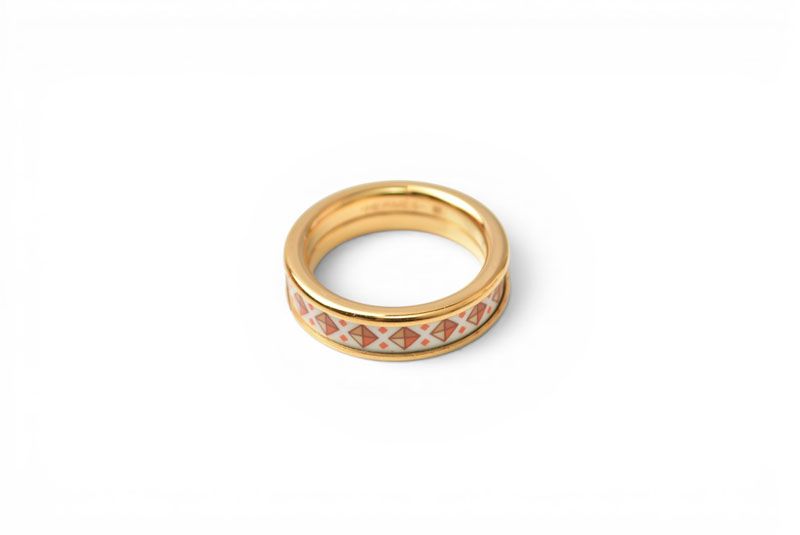 Hermes Ring Collier de Chien PM FI 54 Gold White — view 2
