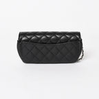 Chanel Classic Eyewear Case CC Logo Caviar Leather Black Silver — view 3