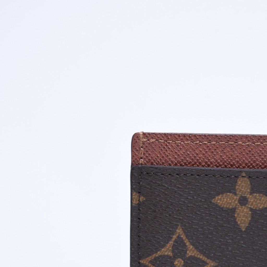 Louis Vuitton Porte Cartes Simple Card Case Monogram Canvas Brown — view 7