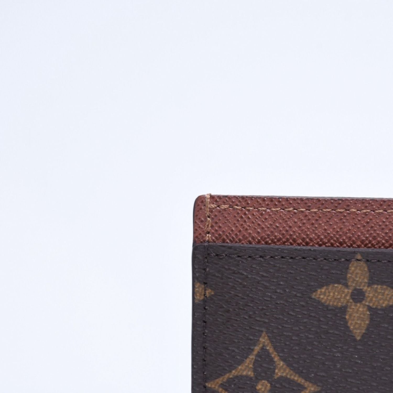Louis Vuitton Porte Cartes Simple Card Case Monogram Canvas Brown — view 7