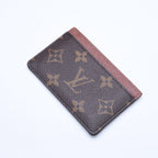 Louis Vuitton Porte Cartes Simple Card Case Monogram Canvas Brown — view 3