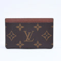 Louis Vuitton Porte Cartes Simple Card Case Monogram Canvas Brown