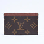 Louis Vuitton Porte Cartes Simple Card Case Monogram Canvas Brown