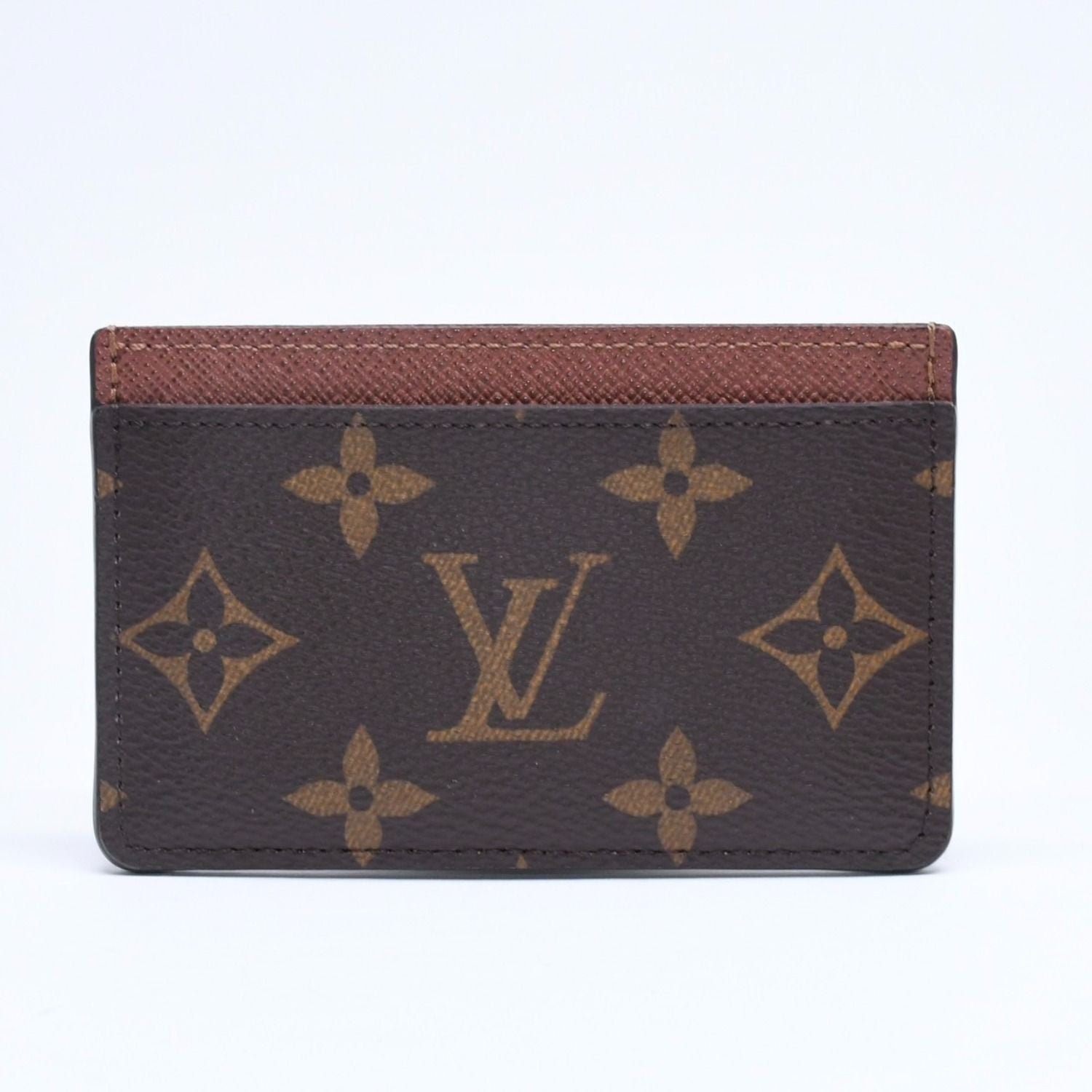 Louis Vuitton Porte Cartes Simple Card Case Monogram Canvas Brown