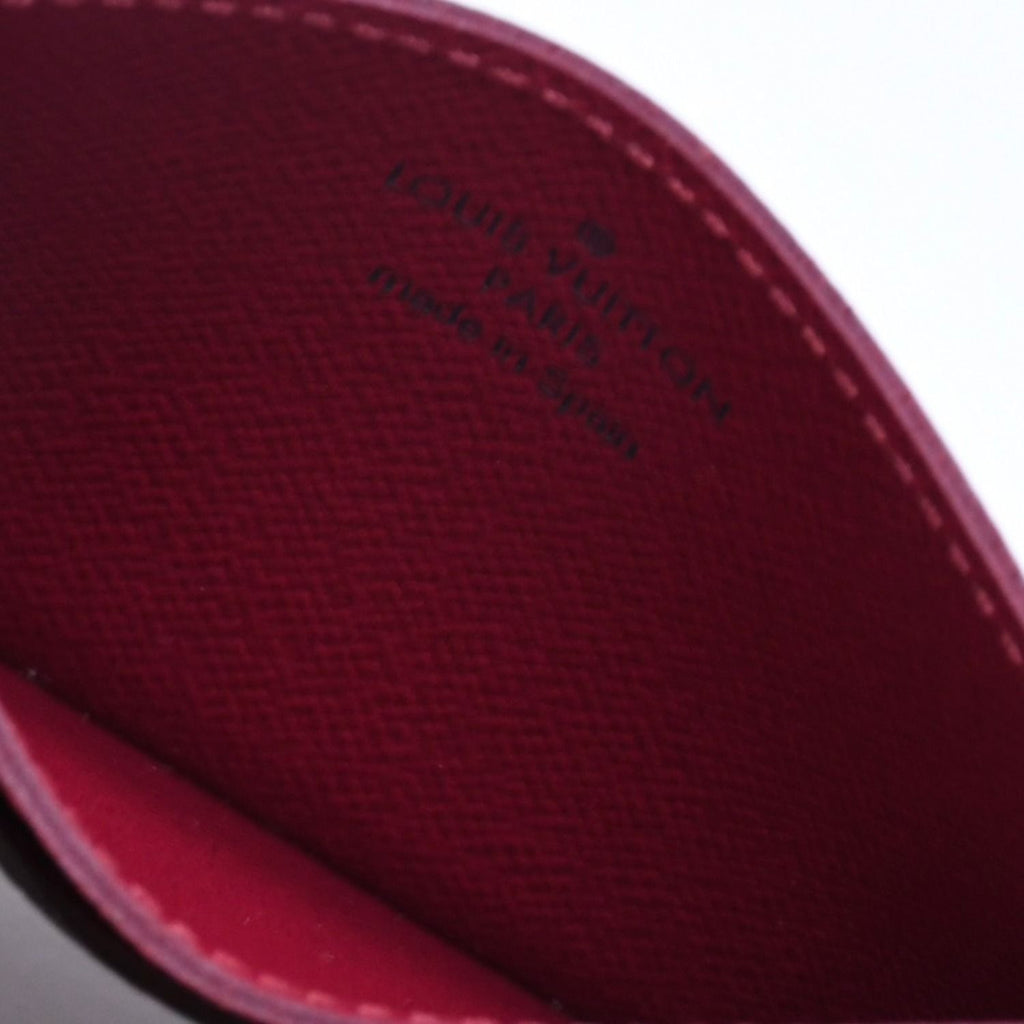 Louis Vuitton Card Case Porte Cartes Simple Monogram Canvas Brown Fuchsia — view 6