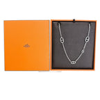 Hermes Longnecklace Farandole Chaine D'ancre Necklace Silver