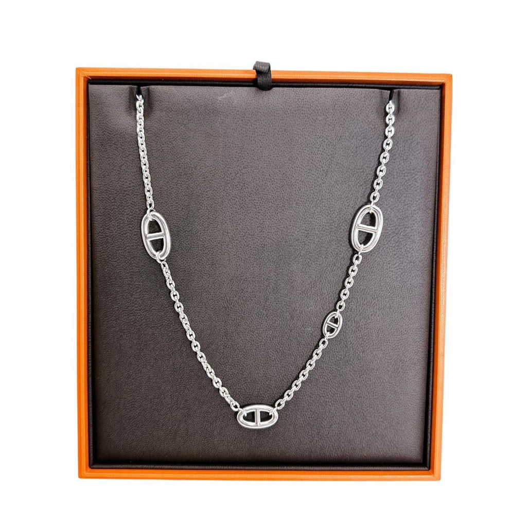Hermes Longnecklace Farandole Chaine D'ancre Necklace Silver — view 2