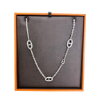 Hermes Longnecklace Farandole Chaine D'ancre Necklace Silver — view 2