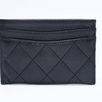 Chanel Classic Card Case Caviar Leather Quilted Black CC Logo Random Serial — view 3