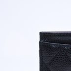 Chanel Classic Card Case Caviar Leather Quilted Black CC Logo Random Serial — view 8