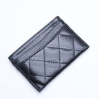 Chanel Classic Card Case Caviar Leather Quilted Black CC Logo Random Serial — view 5
