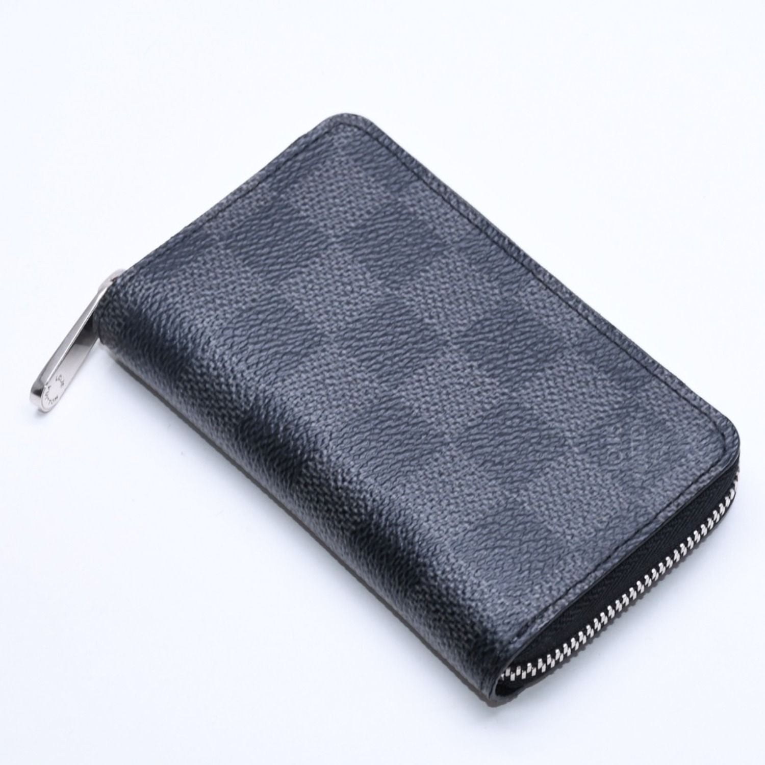Louis Vuitton Wallet Zippy Coin Purse Card Case Mini Black Damier Graphite — view 4
