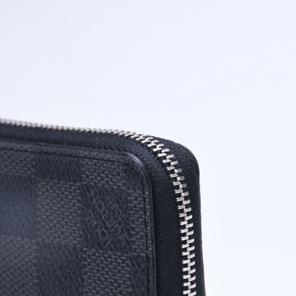 Louis Vuitton Wallet Zippy Coin Purse Card Case Mini Black Damier Graphite — view 6