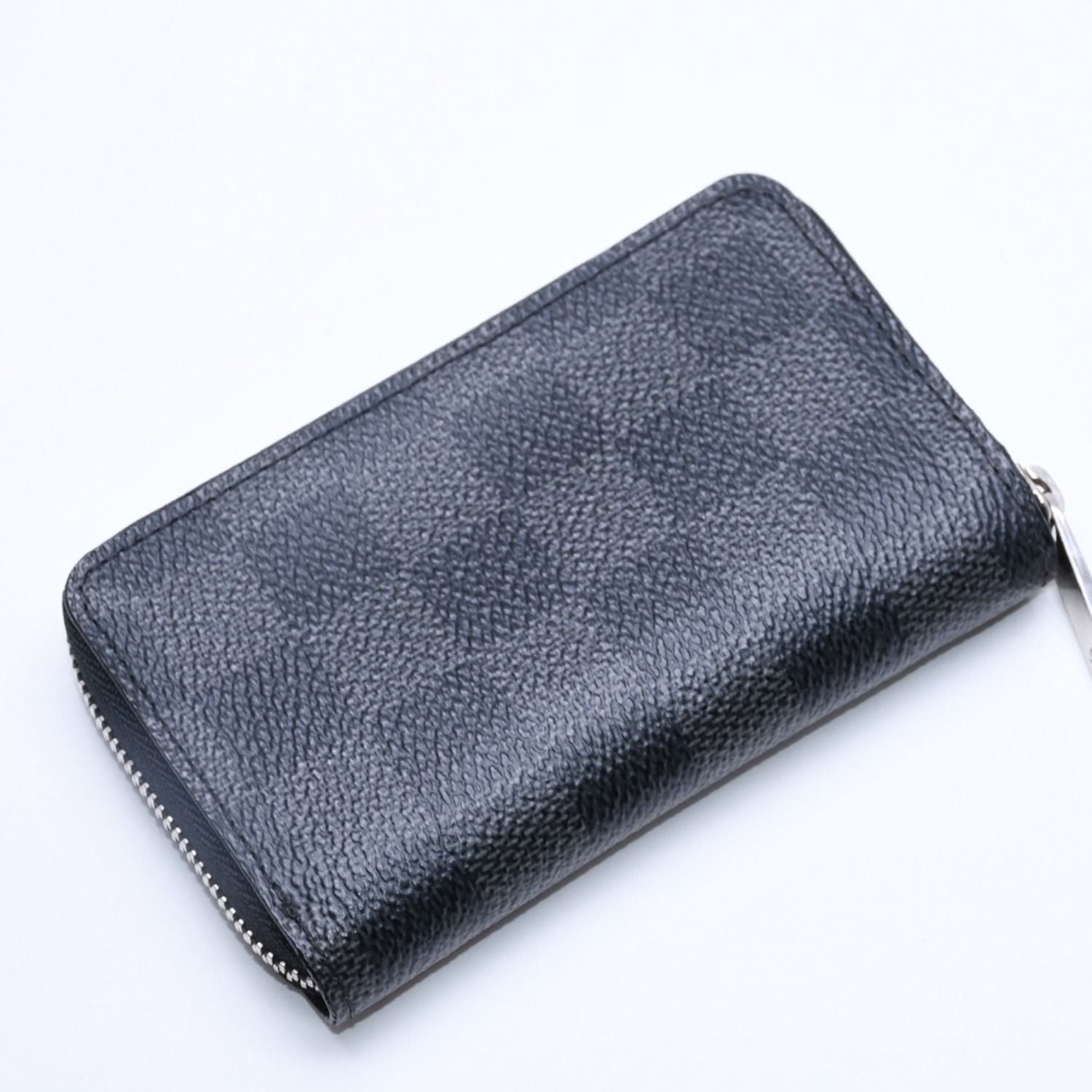 Louis Vuitton Wallet Zippy Coin Purse Card Case Mini Black Damier Graphite — view 5