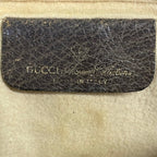 Gucci Shoulder Bag Vintage Beige Dark Brown Leather — view 8