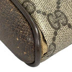 Gucci Shoulder Bag Vintage Beige Dark Brown Leather — view 6