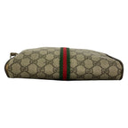 Gucci Shoulder Bag Vintage Beige Dark Brown Leather — view 5