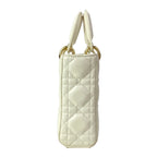 Dior Handbag Lady D-joy Bag White Lambskin — view 2
